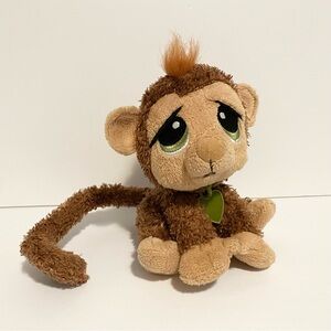 Rescue Pets Monkey Plush Brown Stuffed Animal 6” Mystery Toy Green